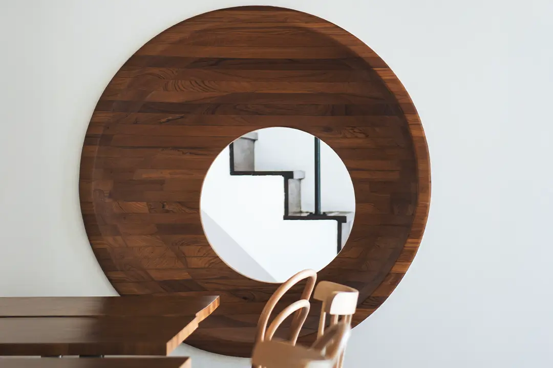 espejo arte en madera